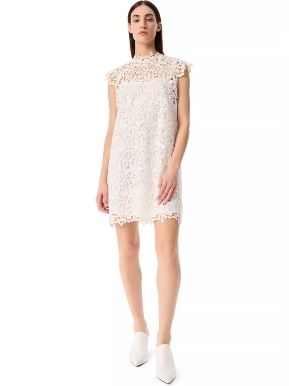 Robert Rodriguez Mirelle Lace Dress, Bright White, Medium